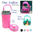 thumbnail image 6 of Wellness 128 oz Pink Plastic Water Bottle with Screw Cap, 6 of 6