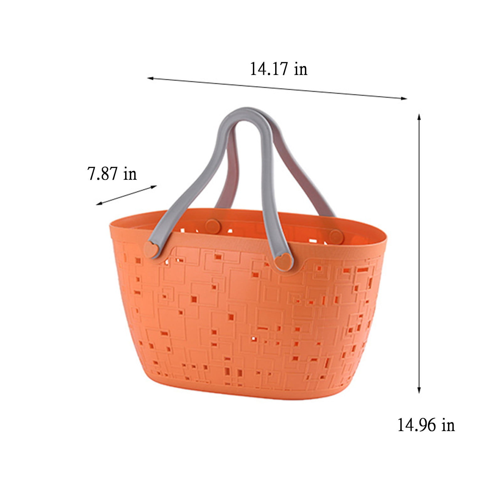 futaiphy Medium Beach Bag Rubber Tote Bag, Durable Open Tote Bag with Holes for Sports Beach Pool Sports