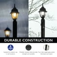 thumbnail image 6 of Design House Maple Street Black Wet-Rated Outdoor Post Light with Clear Glass, 6 of 29