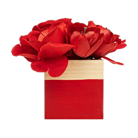 Way to Celebrate Valentines wooden box with roses