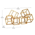 thumbnail image 3 of Mind Reader Decorative Geometric Cube Bookends, Modern Book Holders, Office Decor, Metal, Set of 2, Gold, 3 of 7