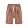 thumbnail image 4 of Jean Shorts for Girls Teen Girl Shorts Girls Shorts Casual Elastic Waistband Loose Fit Five Inch Pants for Outdoor Play and Everyday Wear Comfortable Breathable Summer Clothing, 4 of 4