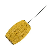 WEUVEB Rattan Chandelier Woven Ceiling Light Yellow Pendant Lamp for Decorative Use
