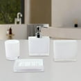 thumbnail image 3 of XmhyTop Bathroom Accessories Set 4 Pcs PP Bath Ensemble Kit -White, 3 of 4