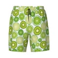 thumbnail image 4 of Lsque Mens Swim Trunks Kiwi Lemon Pattern - Bathing Suit Compression Liner - Beach Swim Shorts Swimwear - (S-3XL) - Stretch Quick Dry -X-Large, 4 of 9