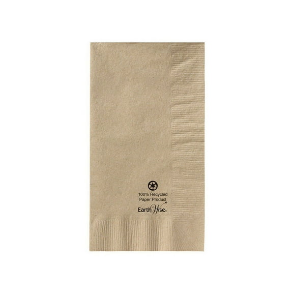 Hoffmaster 180430 Earth Wise Kraft Dinner Napkin, 2 Ply, 1/8 Fold, 17" Length x 15" Width, Natural (Packs of 1000)
