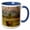 Blue/White, variant on 3drose, American Bison, Grand Teton National Park, Wyoming., 11oz Mug