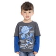 thumbnail image 4 of Wonder Nation Toddler Boys Hangdown Graphic Tee with Long Sleeves, Sizes 12M-5T, 4 of 7
