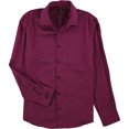 thumbnail image 1 of Alfani Mens Vesper Twill Button Up Shirt, Pink, X-Large, 1 of 3