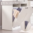thumbnail image 4 of Armario moderno para cestas de ropa sucia IFBUY, 75 L, con 2 cajones, color blanco, 4 of 7