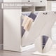 thumbnail image 4 of Armario moderno para cestas de ropa sucia IFBUY, 75 L, con 2 cajones, color blanco, 4 of 7