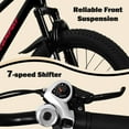 thumbnail image 2 of QEEKA 20" Kids Mountain Bike,Boys Girls Bike for Ages 6-12 with 7 Speeds Suspension Fork Disc Brakes,Rider Height 48-60 Inch,Christmas Birthday Gifts Kids Bicycles,Black, 2 of 11
