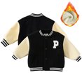 thumbnail image 5 of Esaierr Toddler Baby Girls Boys Fleece Coat Kids Baseball Jacket Button Winter Thickened Warm Coat Sweatshirt Outwear for 1-8Y, 5 of 5