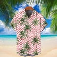 thumbnail image 2 of ZCFZJW Summer Beach Hawaiian Shirts for Men Casual Short Sleeve Tropical Pineapple Print Button Down Graphic T-Shirts Loose Lightweight Holiday Tops Pink XXL, 2 of 5