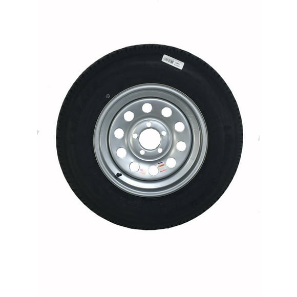 Americana Tire et Pneu de Roue/ensemble Pneu/jante 32401 Pneu/ensemble de Roue; Loadstar; Roue Modulaire/2 Pcs Construction en Acier Soudé/revêtement en Poudre/argent; ST205 x 75R15; Garantie de Pneu Sans Souci de 1 An