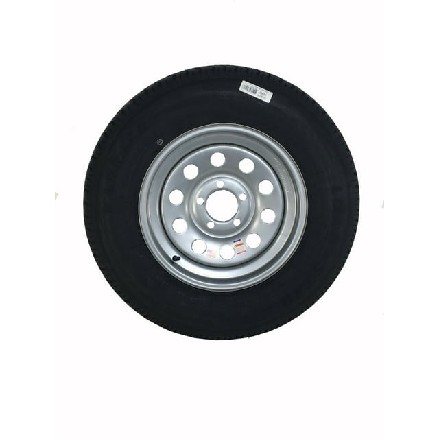 Americana Tire et Pneu de Roue/ensemble Pneu/jante 32401 Pneu/ensemble de Roue; Loadstar; Roue Modulaire/2 Pcs Construction en Acier Soudé/revêtement en Poudre/argent; ST205 x 75R15; Garantie de Pneu Sans Souci de 1 An