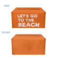 thumbnail image 4 of Psesaysky Tissue Box Cover Rectangle Go to Beach Waterproof PU Leather Tissue Box Holder Orange Decorative Organizer for Bathroom Home Office Table Coffee, 4 of 7