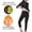 Hot Pink, variant on Womens Sweat Suits 2 Piece Workout Weight Loss Tracksuits Accelerated Exercise Yoga Jogging Track Outfit S-3XL