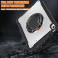 thumbnail image 4 of ELEHOLD Rugged Case For iPad Pro 11 2024 Hybrid Shockproof Cover [360 Rotating Stand] [Hand Grip] [Pencil Holder] [Detachable Shoulder Strap] Kids Case, ,Black, 4 of 14
