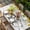 Off-White, variant on Sunflowers Table Cloths for 5 Foot Rectangle Tables, Spring Botanical Truck Pig Wooden Grain Patio Waterproof Elastic Fitted Tablecloths, Washable Rectangular Table Cover for Camping