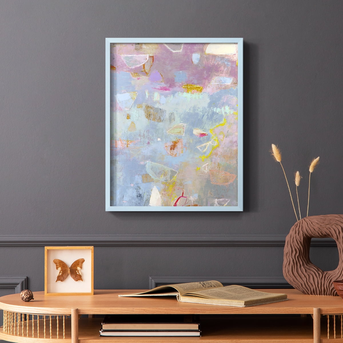 Whilst II Framed Print in Blue Solid Wood 8 x 10 Framed Print