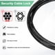 thumbnail image 2 of Uxcell 2-Pack Candado de Cable de Seguridad, 3.28FT Cable de Acero Recubierto para Equipaje con Doble Bucle [Negro], 2 of 6