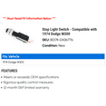thumbnail image 2 of Stop Light Switch - Compatible with 1974 Dodge M300, 2 of 2