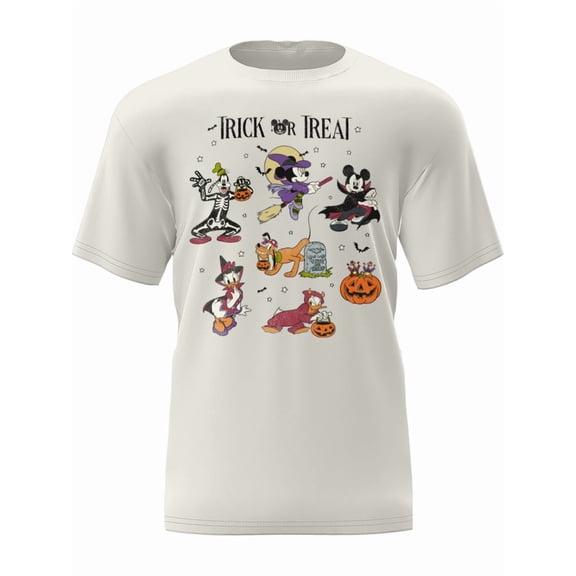 Disney Mickey and Friends Halloween Adult Tee Shirt, S-XXL