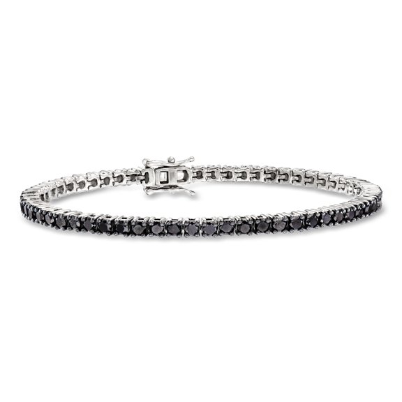 Ross-Simons 5.00 ct. t.w. Black Diamond Tennis Bracelet in Sterling Silver, Women's, Adult