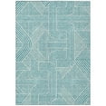 thumbnail image 2 of Addison Rugs Chantille Indoor/Outdoor Transitional Lines Teal Washable Rectangle Rug, 10' x 14', 2 of 6