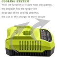 thumbnail image 4 of For Ryobi P117 P118 P118 Charger For Ryobi One 9.6v-18v Lithium Ion Nimh Battery P100 P102 P103 P104 P105 P107 P108 P109 18 Volt One + Battery, 4 of 5