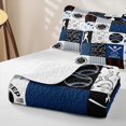 thumbnail image 4 of Erosebridal Eat Baseball Sleep Twin Quilt Set, Blue Patchwork Twin Coverlet Set for Men and Women, 2 Pieces, 4 of 7