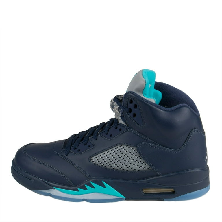 Nike Mens Air Jordan 5 Retro Hornets Midnight Navy Turqouise Blue 136027 405 Walmart