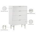 thumbnail image 2 of Meridian Furniture Modernist Contemporary Chest in White Medium Gloss Finish, 2 of 10