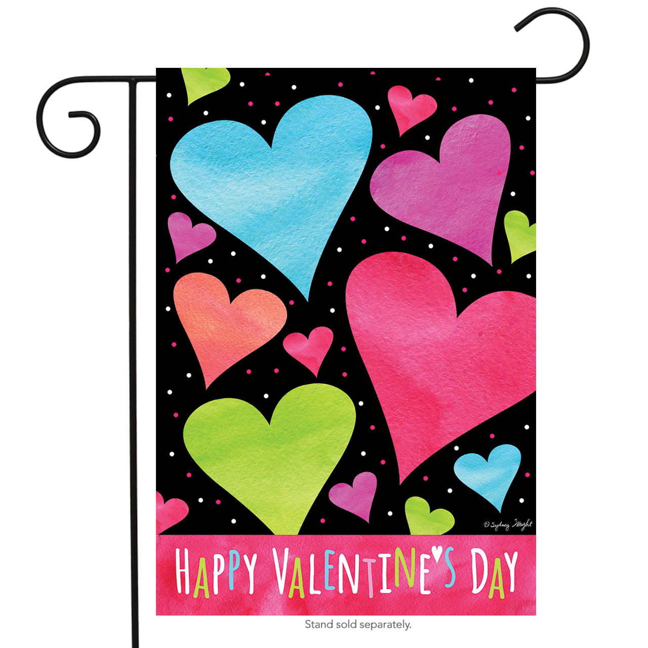 Toland Home Garden Garden Hearts 12.5 x 18 Inch Decorative Love Valentine Day Welcome Garden Flag