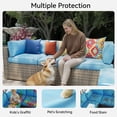 thumbnail image 4 of Clouddwell 14-Piece Outdoor Cushion Covers Replacement for 6-Seat Wicker Sectional-Waterproof, Non-Slip Bottom (Sky Blue), 4 of 8
