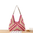 thumbnail image 6 of Yoyauz Women's Grass Woven Beach Bag - Women's Beach Handmade Woven Handbag, Summer Mesh Hollow Shoulder Bag, Suitable for Holidays, 6 of 7
