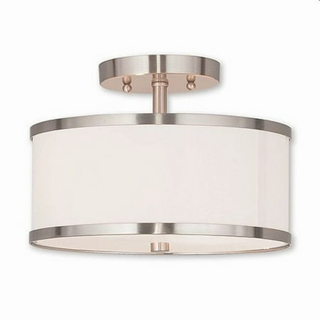 

2 Light Semi-Flush Mount in New Traditional Style 11 inches Wide By 8 inches High-Bronze Finish Bailey Street Home 218-Bel-2255998