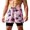 Pink B, variant on Mens 2 in 1 Swim Trunks with Compression Liner Summer Printed Quickly Dry Swim Short Swimsuit Bathing Suit Beach Shorts (XL, Blue)
