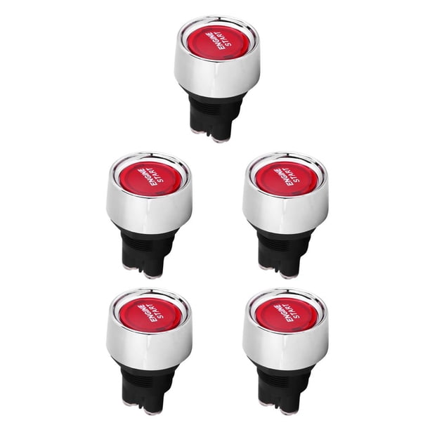 Riwesomey Interruptor de arranque de motor de coche, 12V, encendido/apagado, botón de encendido Interior automotriz, accesorio de modificación Type2 NO2