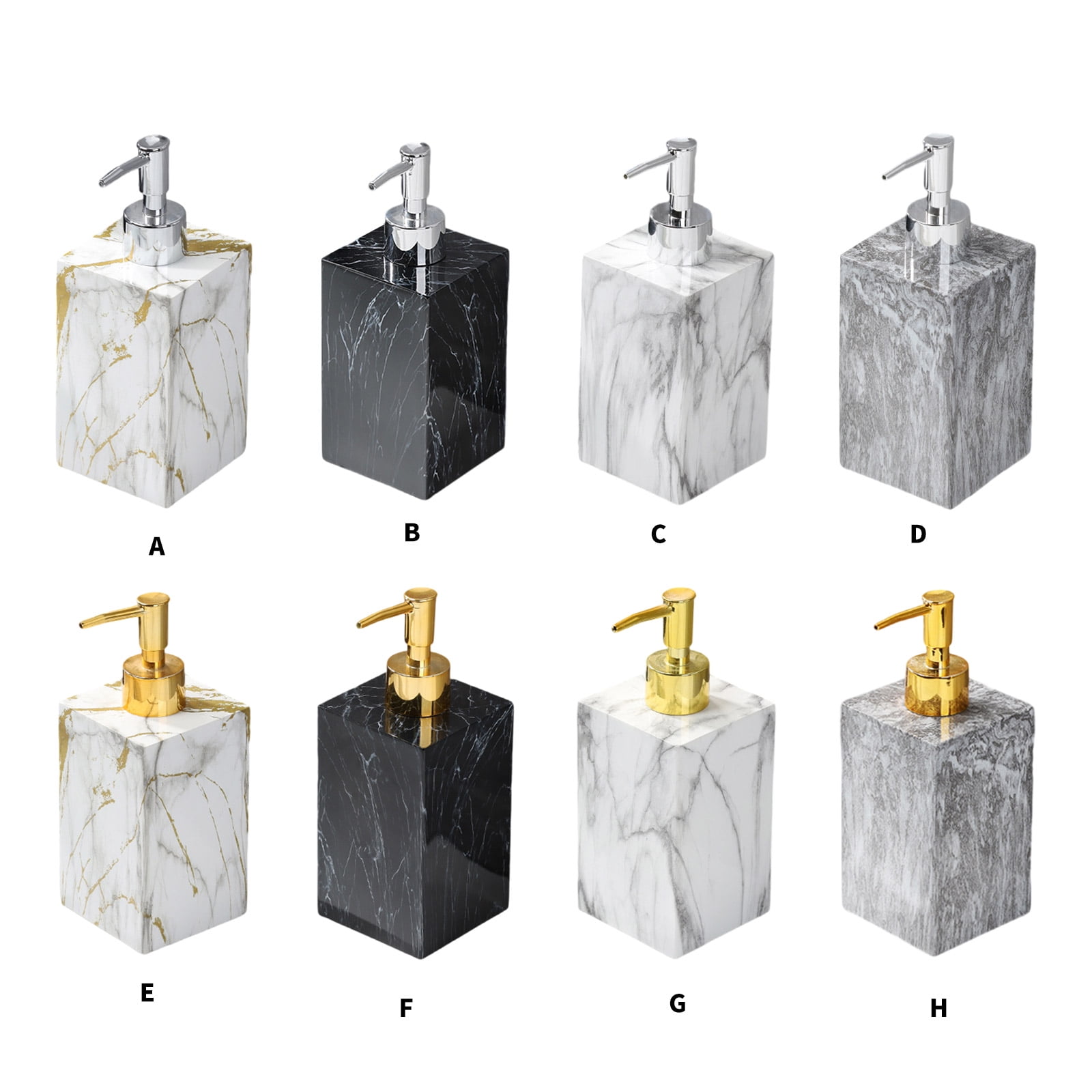 Marble Textured Soap Dispenser with Pumps Hand Wash Dispenser for Kitchen Bathroom