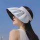thumbnail image 2 of Sombrero de protección solar con degradado de color arcoíris y circunferencia de 56-58 cm, sombrero de verano para mujer con protección ultravioleta, sombrero de concha vacía en la parte, 2 of 5
