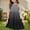 Black, variant on Girls' Halter Neck Dress Gradient Color Sleeveless Tiered Ruffle Dress Lightweight Breathable Comfortable Summer Beach Party Dresses 4-14 Years