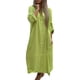 thumbnail image 1 of Falda larga y camisa de vestir lisa de moda para mujer: vestido tipo cárdigan de manga larga, poliéster, tallas S-XXL, adecuado para primavera/otoño, el color blanco puede ser transparente, 1 of 5