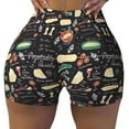 thumbnail image 2 of Lsque Vegetable Quiche Pattern High Waisted Biker Shorts for Women-Tummy Control Fitness Athletic Workout Running Yoga Gym Shorts,Moisture-Wicking-Large, 2 of 9