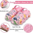 thumbnail image 3 of Kids Clogs Shoes Boys Girls Garden Slip On Shoes Toddler Clogs Children Slides Slippers Indoor Outdoor Beach Pool Shower Sandals, 3 of 6