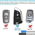 thumbnail image 2 of Metal Key Fob Cover for BMW X1 X2 X3 X5 X6 2 5 6 7 series, Protective Keyless Entry Smart Remote Key Case Holder 4 Buttons with Keychain (Gray B), 2 of 11