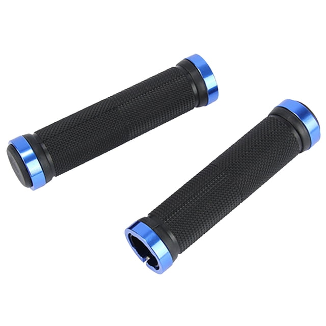 Bangcool 1 Pair Bike Grip Non-slip Double Lock On Handlebar Grip Bike Handle Grip with 2 End Lock
