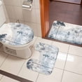 thumbnail image 5 of Fog Forest Bathroom Rugs Set Watercolor Vintage Mountain Branches Tree Botanical Non Slip Absorbent Soft Bath Mats 3 Piece Set with Bathroom Rug, U-Shaped Floor Mat, Toilet Seat Cover Large Size, 5 of 9