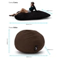 thumbnail image 2 of Sillón Puff con cama Individual Puff MX Gamuza Chocolate, 2 of 2